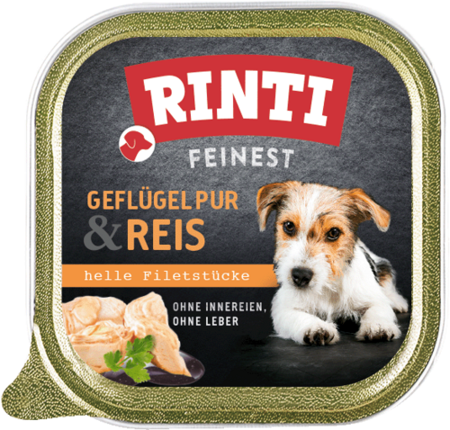 Rinti Feinest Geflügel pur & Reis  150g