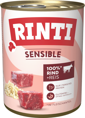 Rinti Sensible Rind + Reis  800g