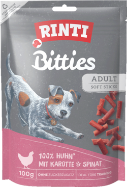 Bitties - Huhn mit Karotten & Spinat - Beutel - 100g