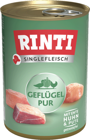 Rinti Singlefleisch Exclusive Geflügel Pur 400g