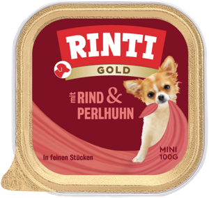 Rinti Gold mini Rind & Perlhuhn 100g