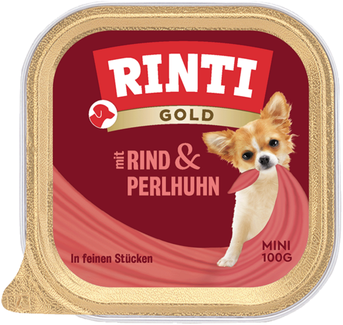 Rinti Gold mini Rind & Perlhuhn 100g