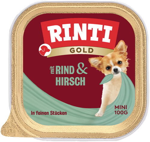 Rinti Gold mini Hirsch & Rind 100g