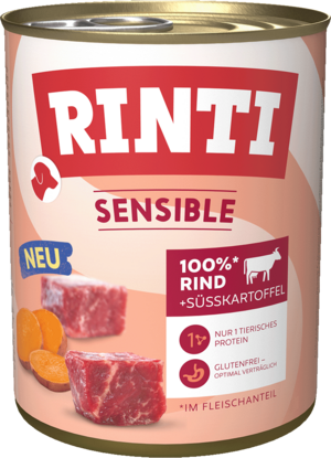 Rinti Sensible Rind + Süßkartoffel 800g