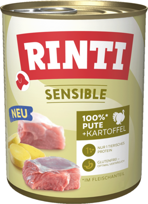 Rinti Sensible Pute + Kartoffel 800g