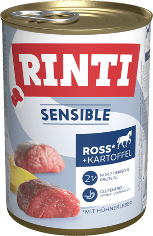 Rinti Sensible Ross, Hühnerleber + Kartoffel 400g