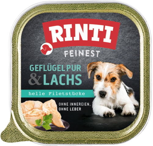 Rinti Feinest Geflügel pur & Lachs  150g