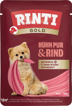 Gold - Huhn Pur & Rind - Frischebeutel - 100g